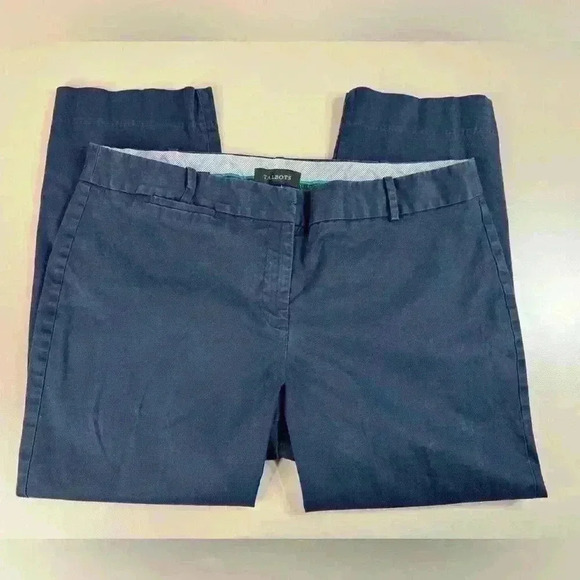 Talbots Signature Navy Ankle CropStraight Leg Khaki Chino Pants Women’s 16 Fall - Picture 2 of 12